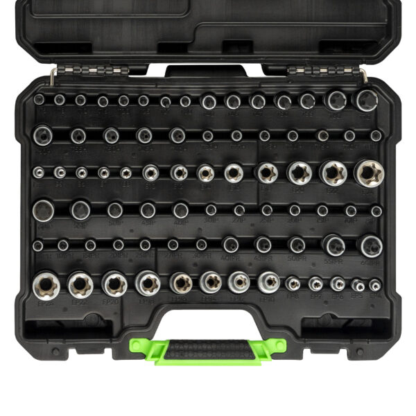 Maleta com soquetes e pontas torx / torx plus de 77 peças - Image 3
