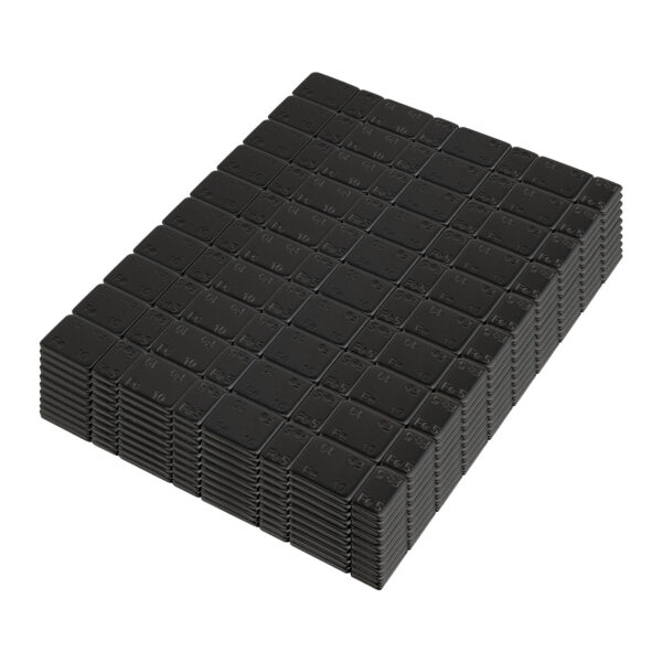 Caixa com 100 contrapesos adesivos de ferro – 60 g (4x10 g + 4x5 g) – preto - Image 4