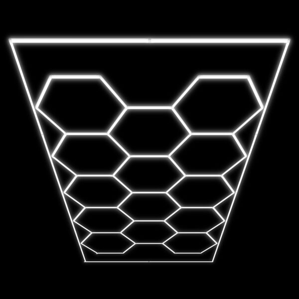Conjunto de candeeiros de tecto hexagonais
